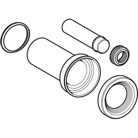 Zestaw przyłączeniowy do Geberit AquaClean Mera / Tuma: Chrom matowy