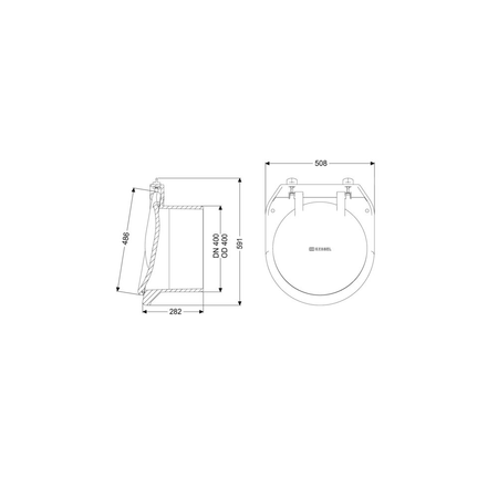 Klapa końcowa DN 400