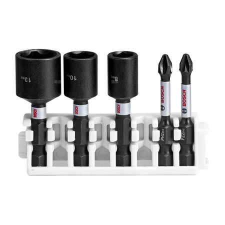 Zestaw PRO Impact Set z nasadkami i indeksem Pick and Click, PH2x50, PZ2x50, NS8x50, NS10x50, NS13x50 mm, 5 szt.