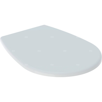 Deska sedesowa Geberit Renova, owalna, mocowanie od dołu: Wolne opadanie=Nie, Mocowanie=Od dołu, Biały / Błyszczący