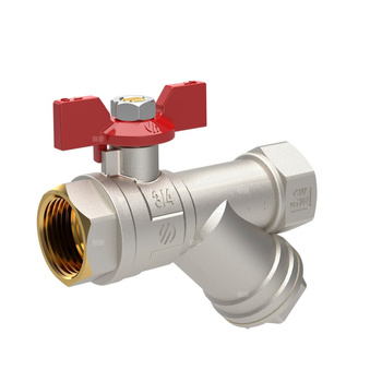 SENA VA30 zawór kulowy 1/2'' GW-GW z filtrem motylek