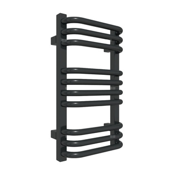 Grzejnik drabinkowy TERMA Alex, podłączenie PX, wym. 540 x 300 mm, kolor czarny jak kruk połysk RAL9005, moc 180W