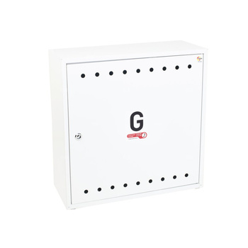 Skrzynka gazowa 600x600x250 wolnostojąca, stalowa, z płaskim daszkiem, RAL 9003 biała