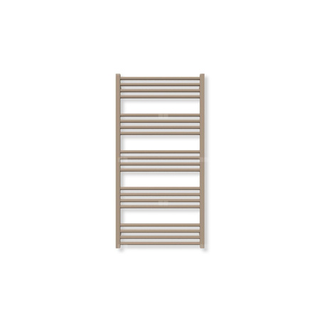 Grzejnik elektryczny TERMA FIONA 1140 x 580 mm, kolor kwarc, moc 600 W, podłączenie E8, kabel prosty bez wtyczki z maskownicą szary