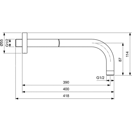IDEALRAIN RAMIĘ DESZCZOWNICY 400MM SILV STOR