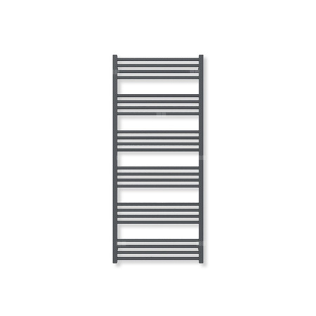 Grzejnik elektryczny TERMA FIONA 1380 x 600 mm, kolor metaliczna czerń, moc 800 W, podłączenie E8, kabel spiralny z wtyczką czarny