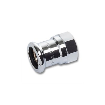 Mufa SANHA Press, miedź (chromowanie), 12 mm x 1/2'' (zw x GW)