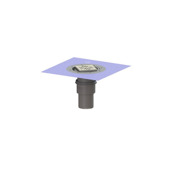 Wpust Practicus, DN100, odpł. pionowy, z nasadką Variofi i kratką szczel. / ramą nierdz. 120x120