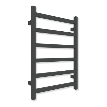 Grzejnik drabinkowy TERMA SIMPLE, podłączenie O1, wym. 720 x 500 mm, kolor czarny jak kruk soft (farba), moc 262W