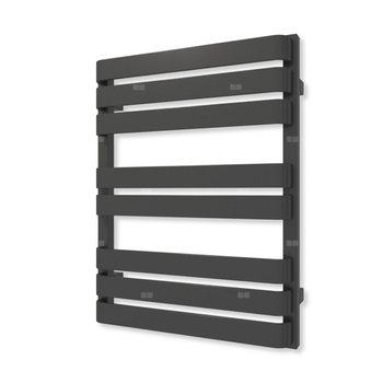 Grzejnik elektryczny TERMA WARP T 650 x 500 mm, kolor heban, moc 300 W, podłączenie E1, kabel spiralny z wtyczką