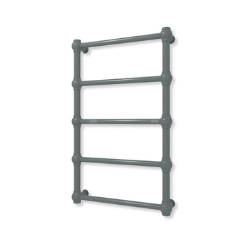 Grzejnik elektryczny TERMA RETRO 800 x 500 mm, kolor surowy metal, moc 200 W, podłączenie E8, kabel prosty bez wtyczki z maskownicą