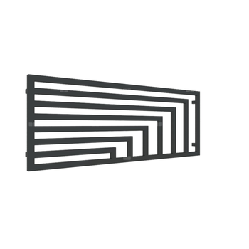 Grzejnik drabinkowy TERMA ANGUS H, podłączenie YL, wym. 600 x 1620 mm, kolor czarny jak kruk mat RAL9005, moc 841W