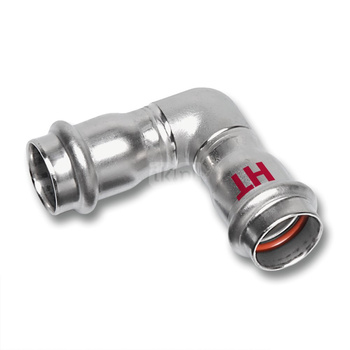 Kolano 90' SANHA NiroSan Press Industry, stal nierdzewna, 22 mm (zw x zw)