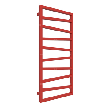 Grzejnik drabinkowy TERMA ZIGZAG, podłączenie Z8, wym. 1070 x 500 mm, kolor czerwony drogowy RAL3020, moc 406W