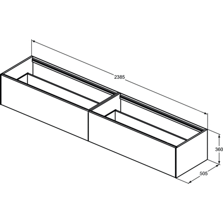 CONCA SZAFKA 240X50X37 2 DR NOWTOP DKWN