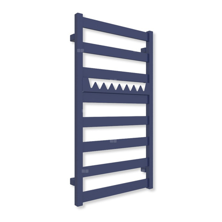 Grzejnik elektryczny TERMA VIVO 910 x 500 mm, kolor midnight, moc 400 W, podłączenie E8, kabel spiralny z wtyczką czarny