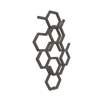 Grzejnik drabinkowy TERMA HEX, podłączenie ZX, wym. 821 x 486 mm, kolor afrykański brąz