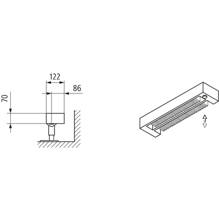 Kermi konwektor KNN22 70x122x4400 RAL 9016, 6 bar, z osłoną, podł. 14