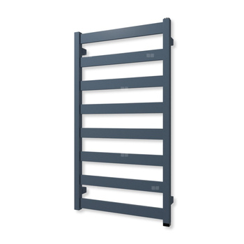 Grzejnik elektryczny TERMA VIVO ONE 910 x 500 mm, kolor szary gołębi RAL5014, moc 400 W, podłączenie E1, kabel spiralny z wtyczką czarny