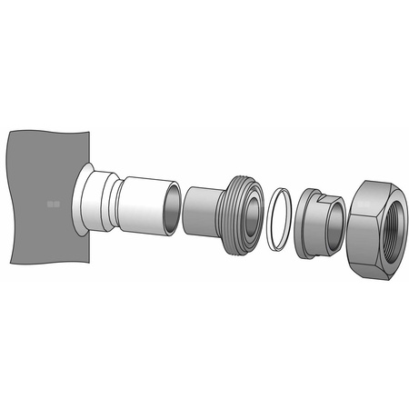 Zestaw adaptacyjny do lutowania, (1-1/4" rotolock, 3/4" ODF), (1" rotolock, 1/2" ODF)