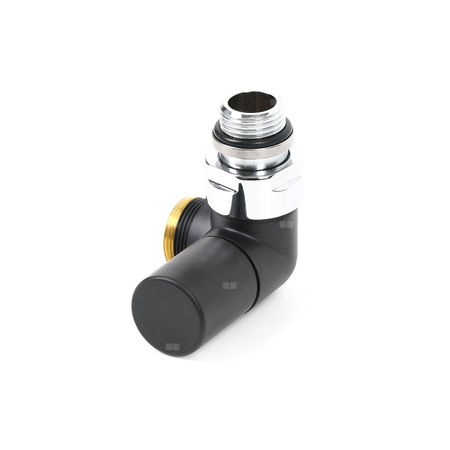 Zawór regulacyjny 3-osiowy CYLINDER, Prawy, GZ 1/2"-GZ 24-19, Czarny mat, V74110E9005DXmat