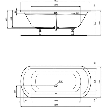 HOTLINE WANNA OWALNA 180X80