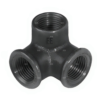 Trójnik ODLEWNIA ZAWIERCIE Za1/33/221 (narożnik) 90' żeliwo (czarny) 2'' (GW gazowy walcowy x GW gazowy walcowy x GW gazowy walcowy)