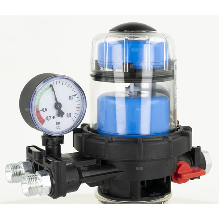 Filtr olejowy AFRISO FloCo-Top-2CM MS-5zintegrowany z odpowietrznikiem fi 3/8''/3/8'' GW x GZ, z wkładem opticlean, maks. przepływ 100 l/h