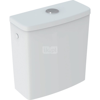 Geberit Selnova Square Spłuczka nasadzana, B36.5cm, H39.5cm, T16.5cm, spłukiwanie dwudzielne, przyłącze wody z boku, obracana, do WC Rimfree