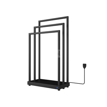 Grzejnik elektryczny (suszarka) INSTAL-PROJEKT Mobilo Electro 2, wym. 900/500 mm, kolor czarny mat, moc 105 W