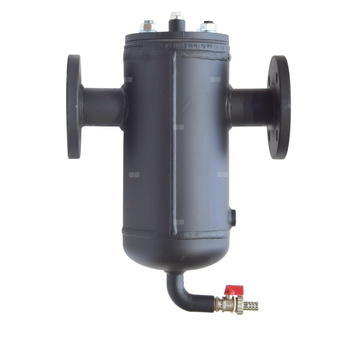 Filtroodmulnik koszowy FMK 150 – DN65 z wyposażeniem dodatkowym, bez izolacji, malowany (z koszem filtracyjnym 500µm, zaworem spustowym i odpowietrznikiem ręcznym, bez izolacji, malowany)