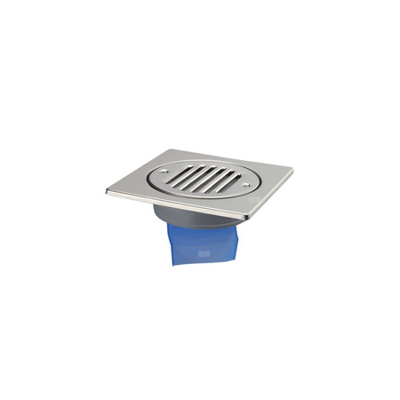 Kratka podłogowa wykonana z stali nierdzewnej z membraną 150x150mm