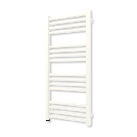 Grzejnik elektryczny TERMA FIONA ONE 900 x 400 mm, kolor biały drogowy RAL9016, moc 200 W, podłączenie E1, kabel prosty z wtyczką szary