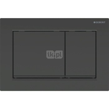 Przycisk uruchamiający Geberit Omega20, przedni/górny, czarny-czarny mat-czarny, prostokątny