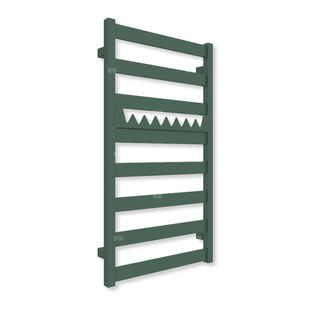 Grzejnik drabinkowy TERMA VIVO, podłączenie SX, wym. 910 x 500 mm, kolor zielony chlorofil (farba), moc 350W