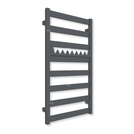 Grzejnik drabinkowy TERMA VIVO, podłączenie SX, wym. 910 x 500 mm, kolor szterling (farba), moc 350W