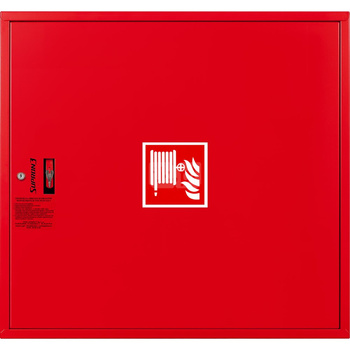 Hydrant DN 33 zawieszany, wąż 30 m, ocynk fasada, zamek patent, RAL 3000