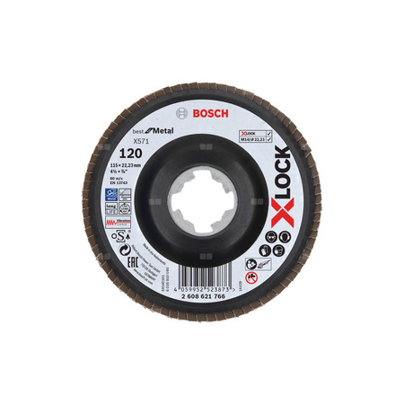 Tarcza listkowa FLAP DISC X-LOCK,BFM,115,G120