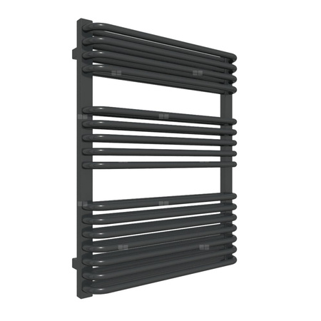 Grzejnik drabinkowy TERMA TYTUS, podłączenie ZX, wym. 820 x 640 mm, kolor czarny jak kruk soft (farba), moc 755W