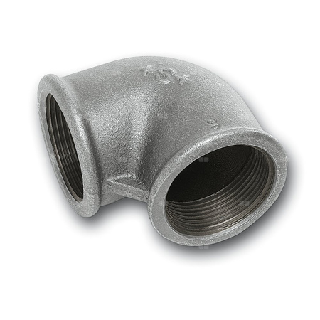 Kolano 90' SANHA 90# redukcja, żeliwo (ocynk galwaniczny/elektrolityczny) (ocynk), 1 1/4'' x 1'' (GW)