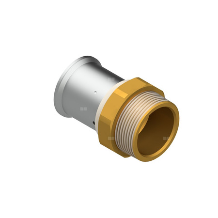 Złączka prosta zaprasowywana QIK XPRT, mosiądz, 1 1/4'' x 40 mm (GZ x złącze zaprasowywane)