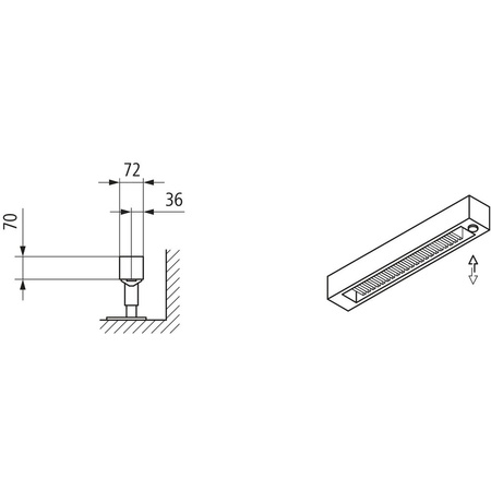 Kermi konwektor KNN21 140x72x1800 RAL 9016, 6 bar, z osłoną, podł. Uni