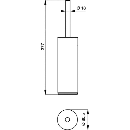 Zestaw szczotek toaletowych 81x113x405 mm - CONNECT