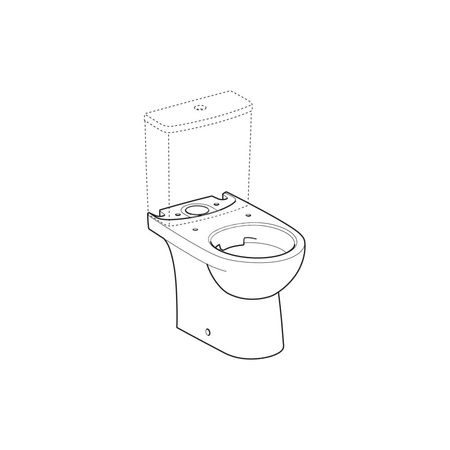 Deska sedesowa Geberit Selnova Compact, mocowanie od góry: Wolne opadanie=Tak, Zawiasy wypinane=Nie, Mocowanie=Od góry, Biały / Błyszczący