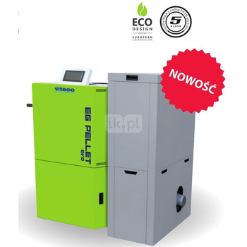 Kocioł na pellet VITECO HEAT EG PELLET EVO P 60 kW z zasobnikiem o pojemności 368 l