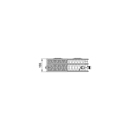 Grzejnik płytowy typ 33 KERMI X2 Profil-V, lewy, z osłonami wym. 300 x 2000 mm, kolor biały, moc 2600 W