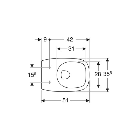 Deska sedesowa Geberit Fantasia: Wolne opadanie=Nie, Mocowanie=Od góry, Biały / Błyszczący