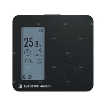 Regulator temperatury Euroster E4040 TXRX, kolor czarny