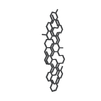 Grzejnik drabinkowy TERMA HEX, podłączenie ZX, wym. 1700 x 573 mm, kolor czarny pieprz