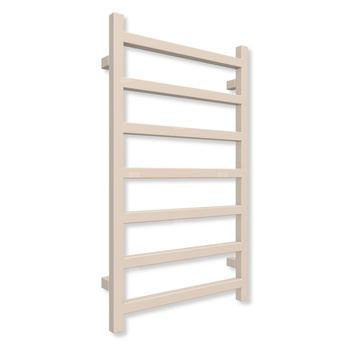 Grzejnik elektryczny TERMA SIMPLE 840 x 500 mm, kolor jasna kość słoniowa RAL1015, moc 300 W, podłączenie E1, kabel prosty bez wtyczki z maskownicą biały